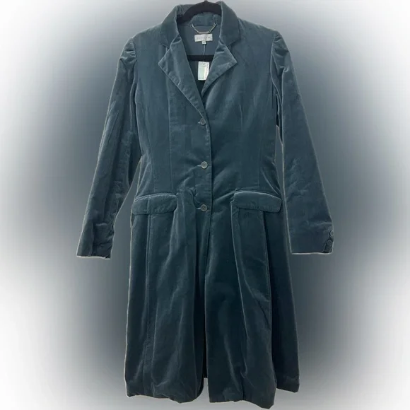 Jigsaw Velvet Midi Jacket Blue/Green Size 12 NWT - Picture 1 of 11